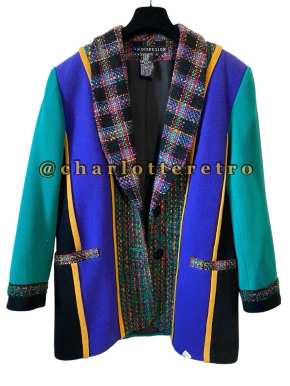90s vtg I.B. Diffusion • Cashmere Blend Jacket • Hong Kong